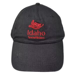 HITWEAR Baseball Cap Black Red Embroidered Idaho SnowRiders Hat OS Adjustable
